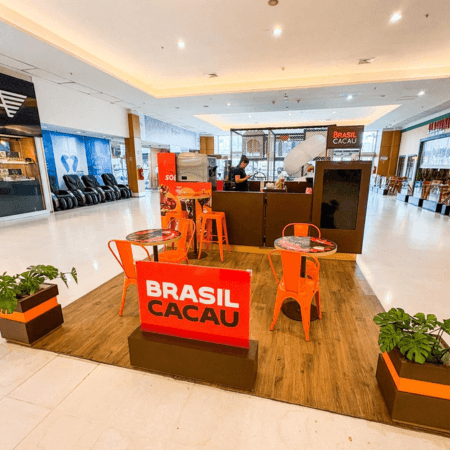 Logo da loja chocolates brasil cacau
